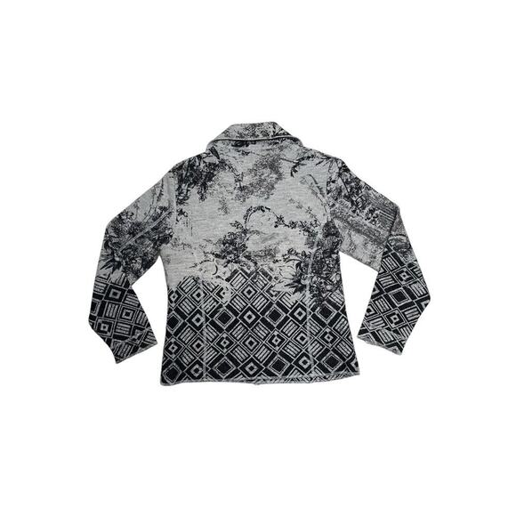 The Territory Ahead Women’s 100% Wool Blazer Sweater - Floral / Geometric - S - Picture 2 of 5